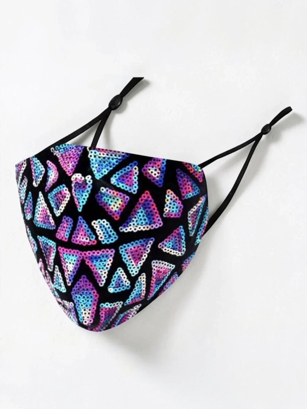 Iridescent Sequin Face Mask NWT Sealed | Rainbow Sparkle Festival Mask